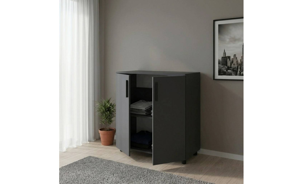 Komód Doros Thorn Antracit 2 ajtó 90×51,6×80 (41510149)