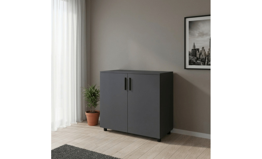 Komód Doros Thorn Antracit 2 ajtó 90×51,6×80 (41510149)