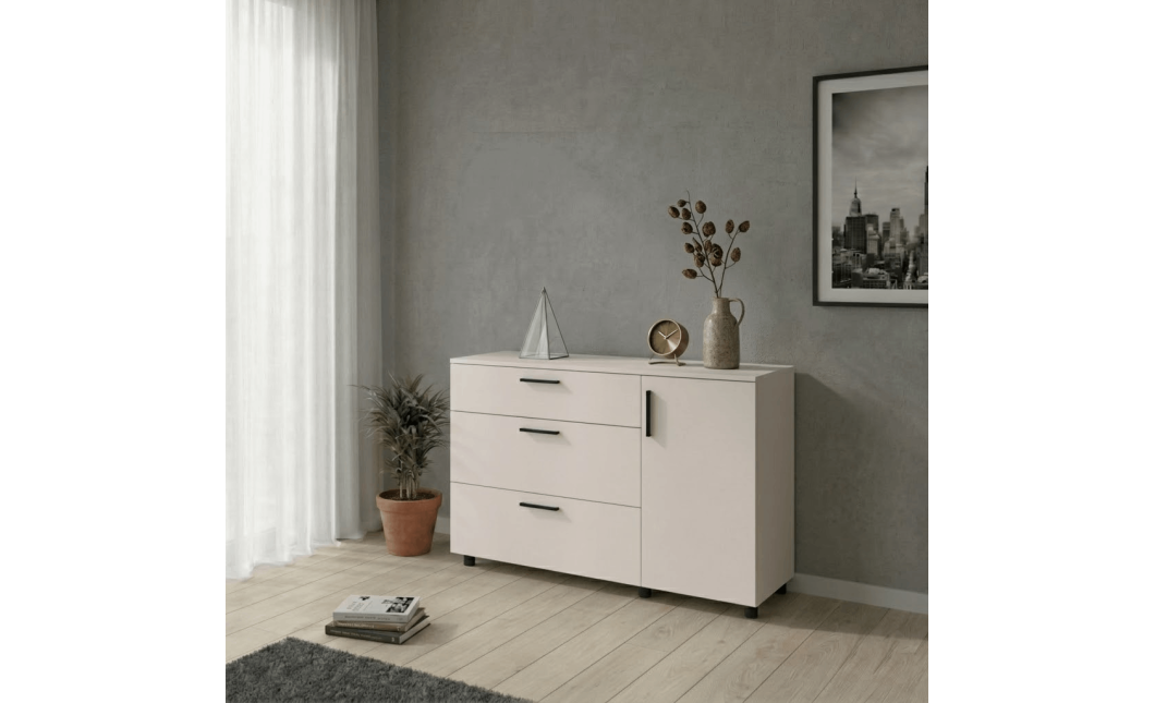Komód Doros Thorn Kasmír 3 fiók/1ajtó 135×51,6×80 (41510187)