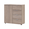 Komód Doros Ron 1 1 ajtó 4 Fiók Sonoma tölgy 80x38x81 (41516294)