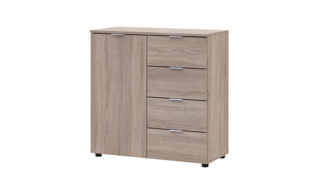 Komód Doros Ron 1 1 ajtó 4 Fiók Sonoma tölgy 80x38x81 (41516294)