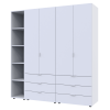 Gardróbszekrény szett Doros Gelár nyitott polccal 2+2 bútorlap 193,2x49,5x203,4 (42005031)