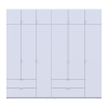 Gardróbszekrény szett Doros Lukas Fehér 3+3 ajtós 255х50х240 (42005110)