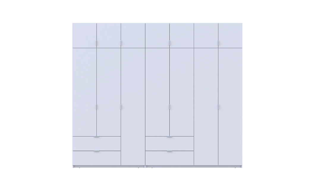 Gardróbszekrény szett Doros Lukas Fehér 3+4 ajtós 280х50х240 (42005118)