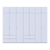 Gardróbszekrény szett Doros Lukas Fehér 3+4 ajtós 295х50х240 (42005122)