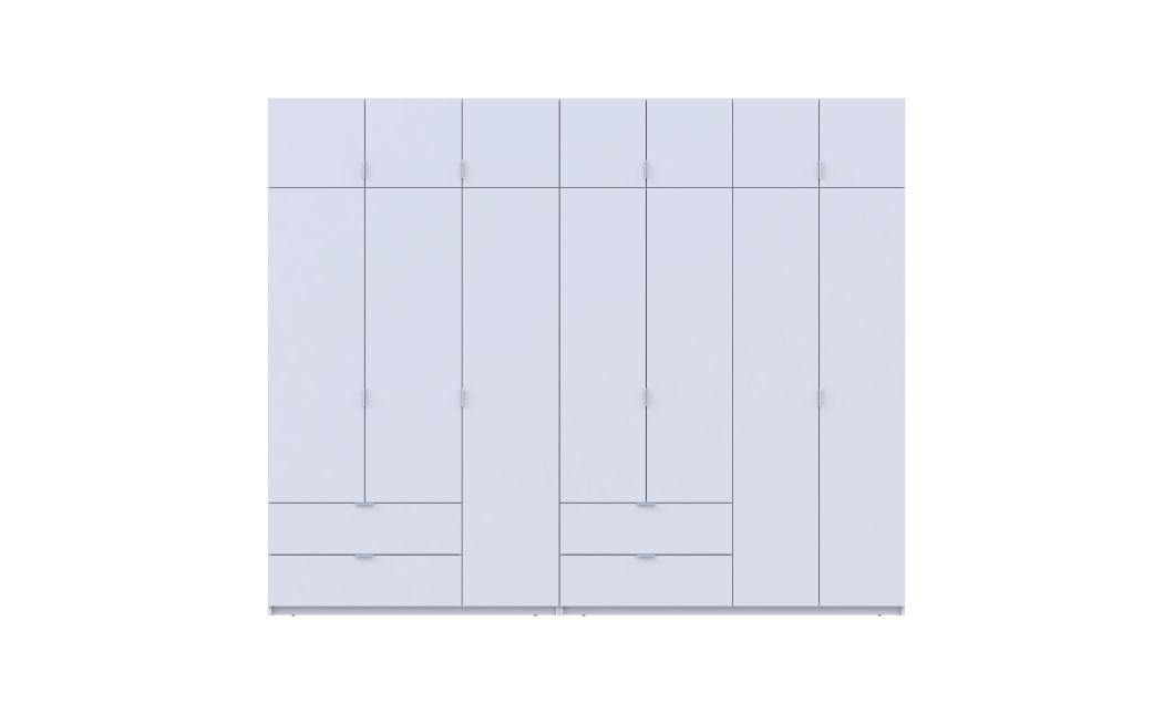 Gardróbszekrény szett Doros Lukas Fehér 3+4 ajtós 295х50х240 (42005122)