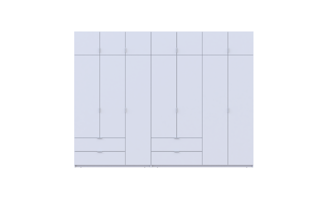 Gardróbszekrény szett Doros Lukas Fehér 3+4 ajtós 315х50х240 (42005134)
