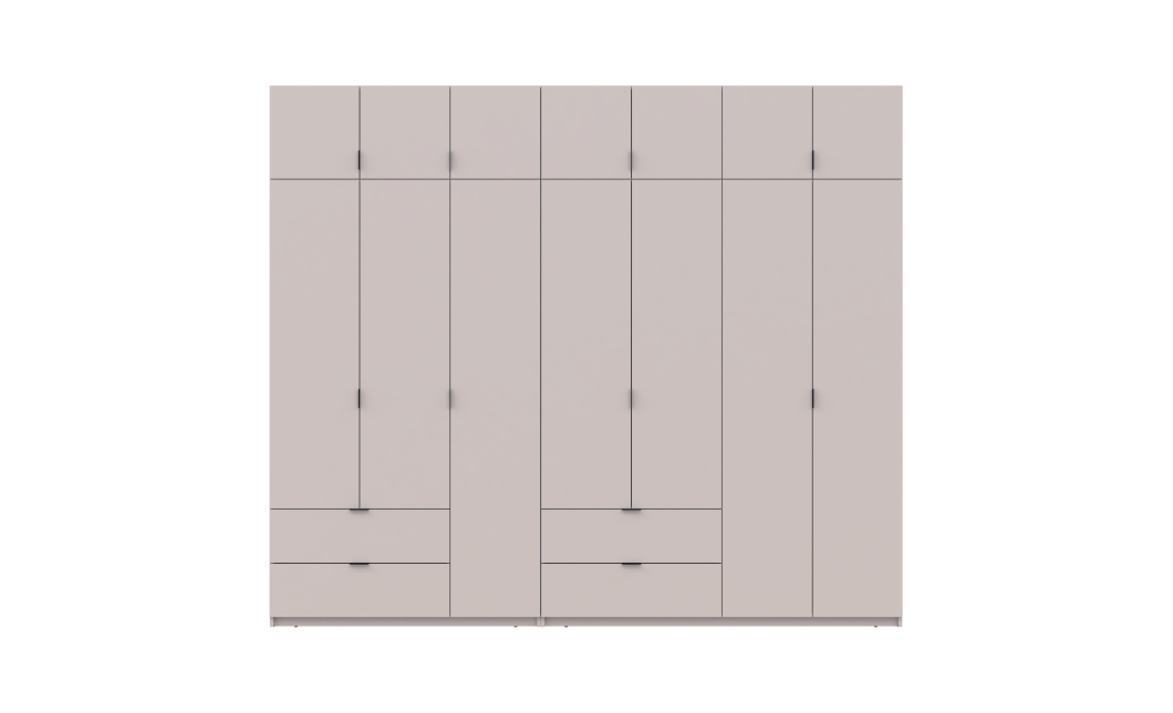 Gardróbszekrény szett Doros Lukas Kasmír 3+4 ajtós 280х50х240 (42005120)