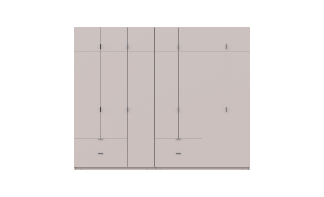 Gardróbszekrény szett Doros Lukas Kasmír 3+4 ajtós 295х50х240 (42005124)