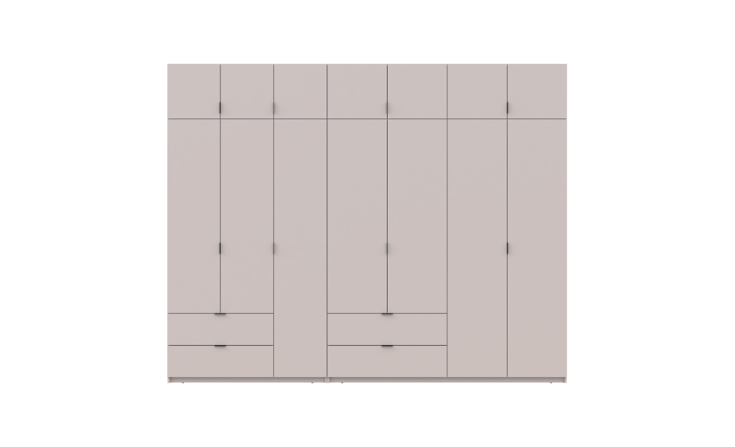 Gardróbszekrény szett Doros Lukas Kasmír 3+4 ajtós 300х50х240 (42005132)