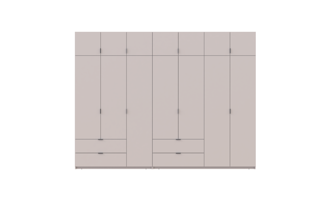 Gardróbszekrény szett Doros Lukas Kasmír 3+4 ajtós 315х50х240 (42005136)