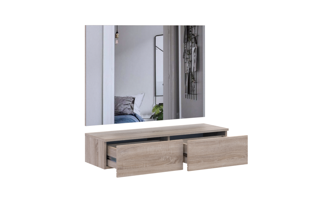 Bútorszett Doros Levia + Tükör Sonoma tölgy 100х32х100 (42005388)