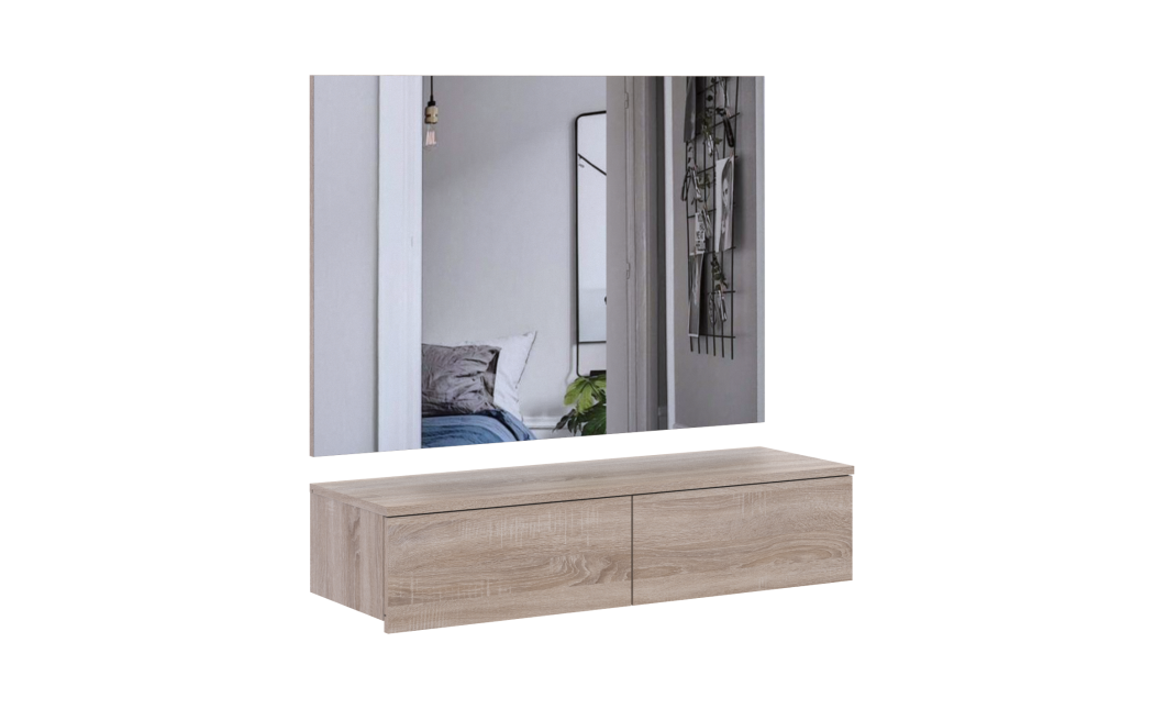 Bútorszett Doros Levia + Tükör Sonoma tölgy 100х32х100 (42005388)