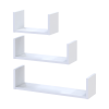 Polcrendszer Doros Feel Fehér 3 db 30/45/60х15х15 (41516077)
