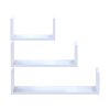Polcrendszer Doros Feel Fehér 3 db 30/45/60х15х15 (41516077)
