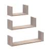 Polcrendszer Doros Feel Sonoma tölgy 3 db 30/45/60х15х15 (41516081)