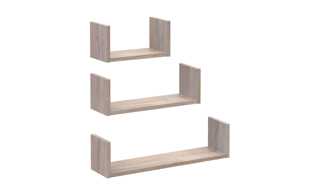 Polcrendszer Doros Feel Sonoma tölgy 3 db 30/45/60х15х15 (41516081)