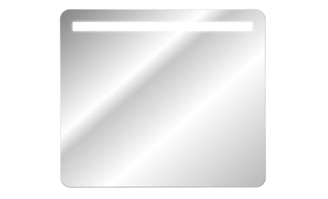 200 cm-es fürdőszobabútor-garnitúra munkalappal, Wiki mosdóval a munkalapon, magas szekrénnyel és LED világítású tükörrel (20090063)