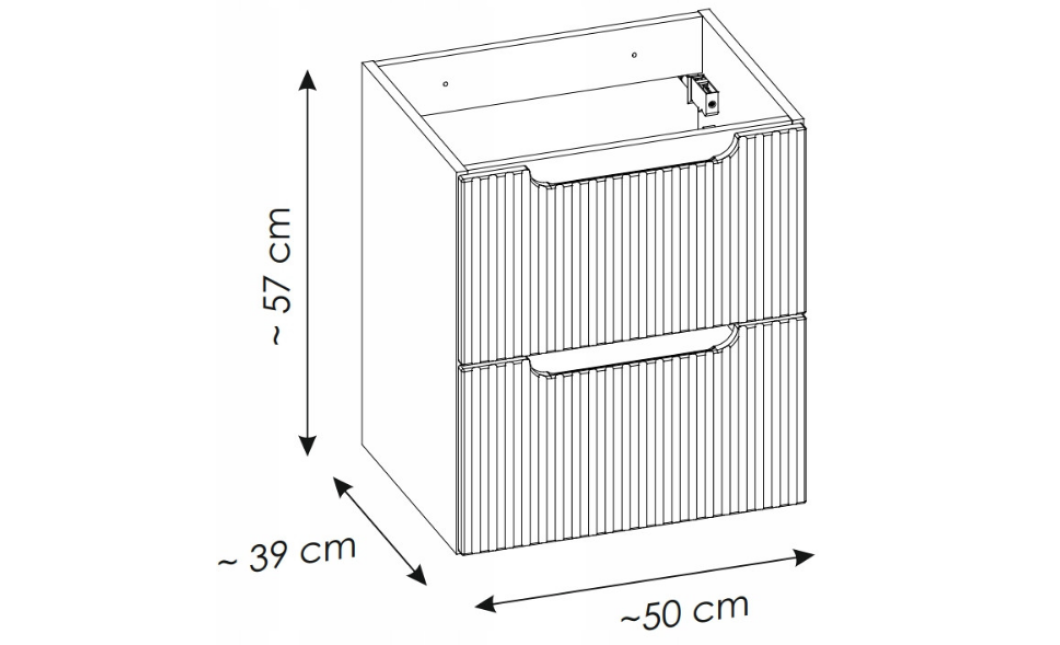 60 cm-es fürdőszobabútor-garnitúra mosdópulttal (20090054)