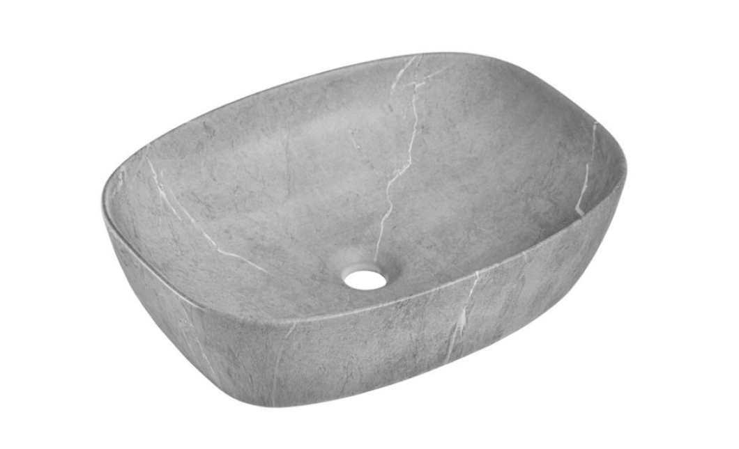 60 cm-es fürdőszoba bútor szett munkalappal, Anna pultra szerelhető mosdóval, magas szekrénnyel és tükörrel (20090107)