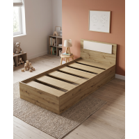 Ágy Doros Rondi egyszemélyes Artizán tölgy/Kasmír 90×200 (44900529)
