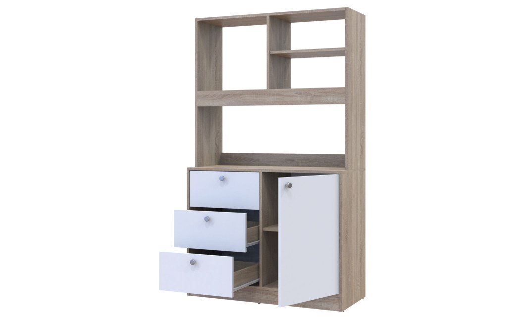 Mini-Konyha Doros Leia Sonoma tölgy / Fehér bútorlap 100x43x171 (81359335)