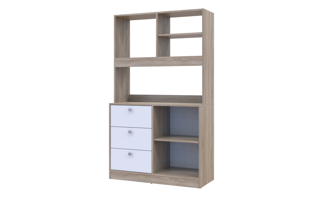 Mini-Konyha Doros Leia Sonoma tölgy / Fehér bútorlap 100x43x171 (81359335)
