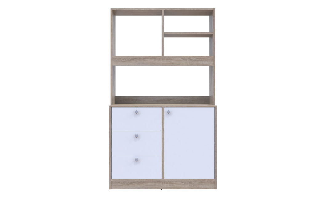 Mini-Konyha Doros Leia Sonoma tölgy / Fehér bútorlap 100x43x171 (81359335)