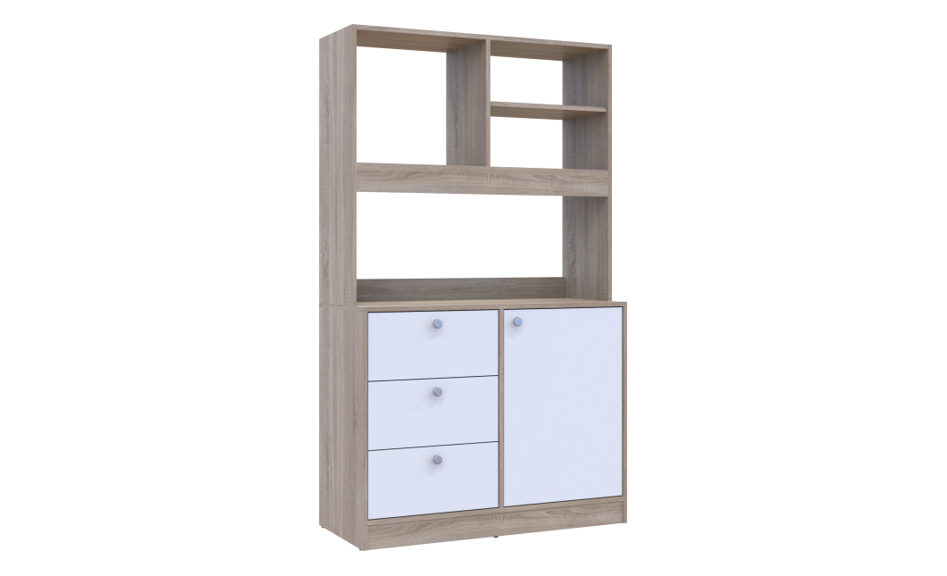 Mini-Konyha Doros Leia Sonoma tölgy / Fehér bútorlap 100x43x171 (81359335)