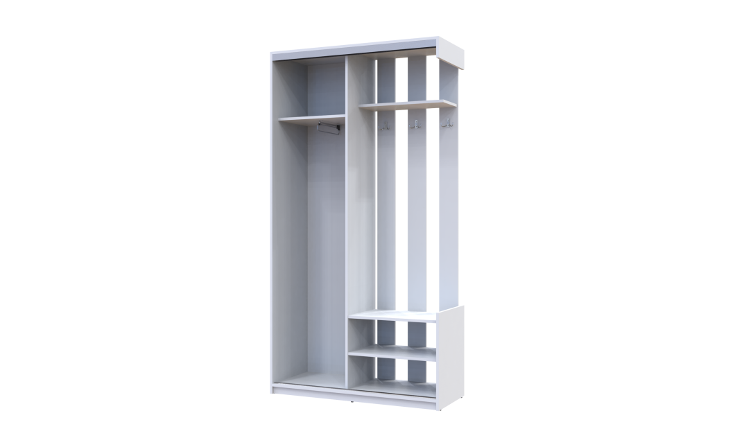 Előszobaszekrény Doros City One Door Fehér 1 Tükör 110x45x210 (44900058)