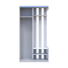 Előszobaszekrény Doros City One Door Fehér 1 Tükör 110x45x210 (44900058)
