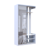 Előszobaszekrény Doros City One Door Fehér 1 Tükör 110x45x210 (44900058)