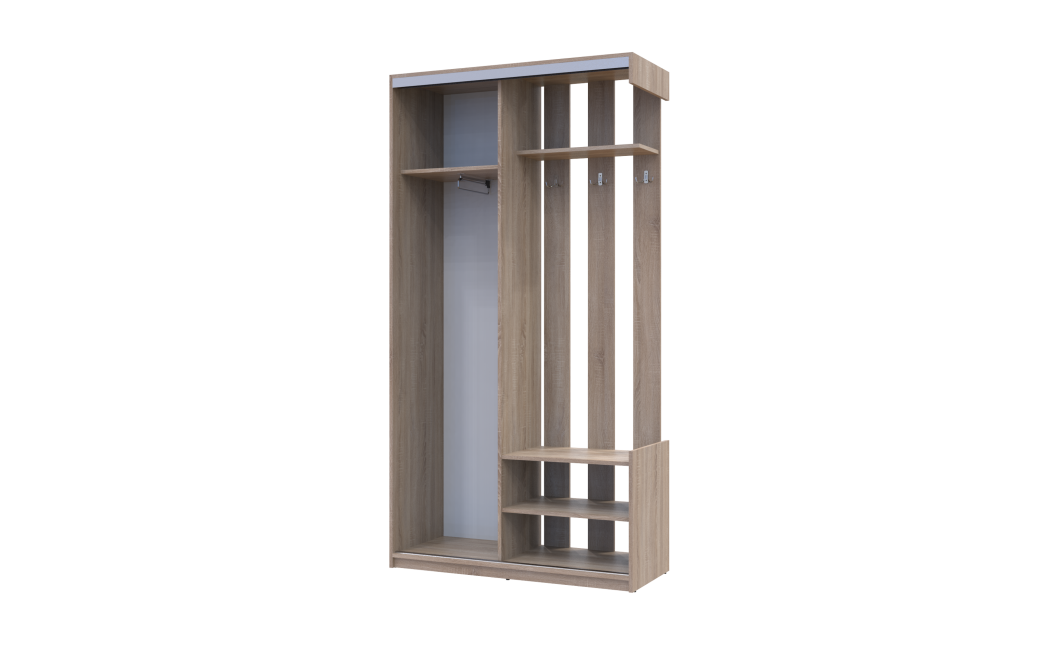 Előszobaszekrény Doros City One Door Sonoma tölgy 1 Tükör 110x45x210 (44900083)