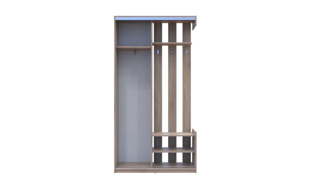Előszobaszekrény Doros City One Door Sonoma tölgy 1 Tükör 110x45x210 (44900083)