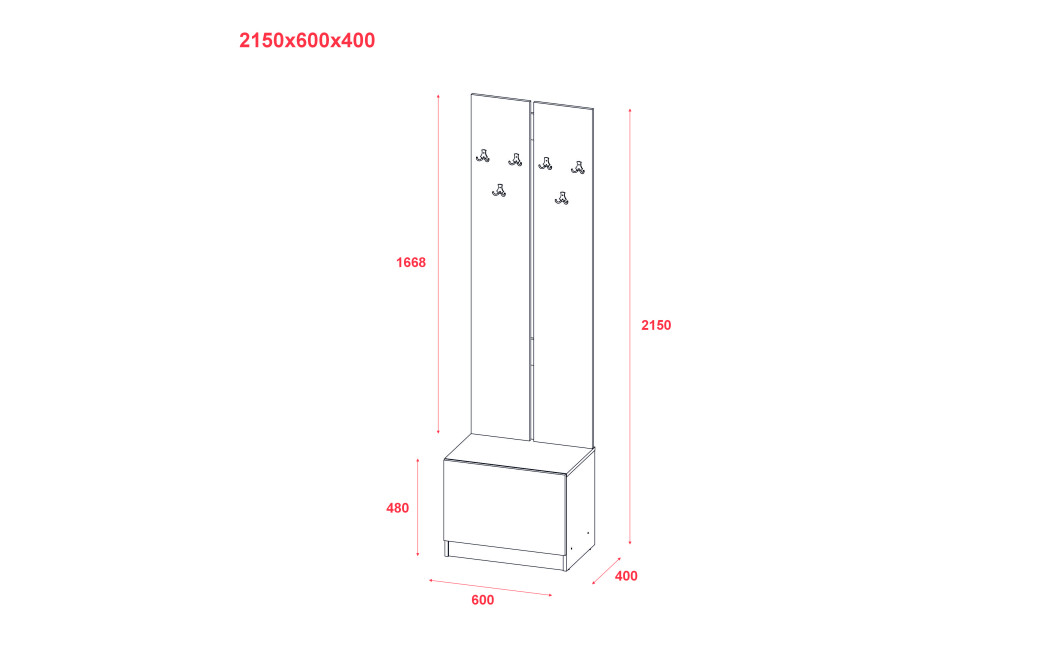 Előszobaszekrény Doros Sola 2+3 Сannolo/Kasmír Bútorlap / Tükör 105х40х215 (42005234)