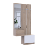 Előszobaszekrény Doros Sola 2+3 Sonoma tölgy/Fehér Bútorlap / Tükör 105х40х215 (42005148)