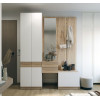 Előszobaszekrény Doros Sola Sonoma tölgy/Fehér bútorlap / tükör 165х40х215 (42005147)