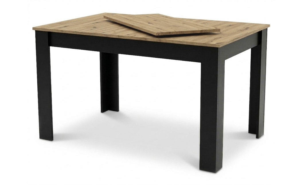 NP nagyobbítható asztal 120–160x80 Artisan tölgy + fekete (100155171)