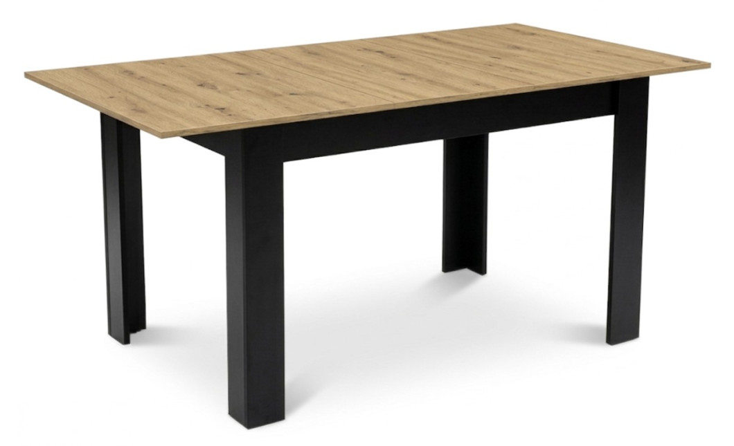 NP nagyobbítható asztal 120–160x80 Artisan tölgy + fekete (100155171)