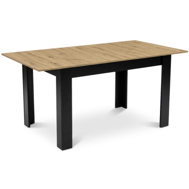 NP nagyobbítható asztal 120–160x80 Artisan tölgy + fekete (100155171)