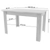 NP nagyobbítható asztal 120–160x80 Kraft + fekete (100155161)