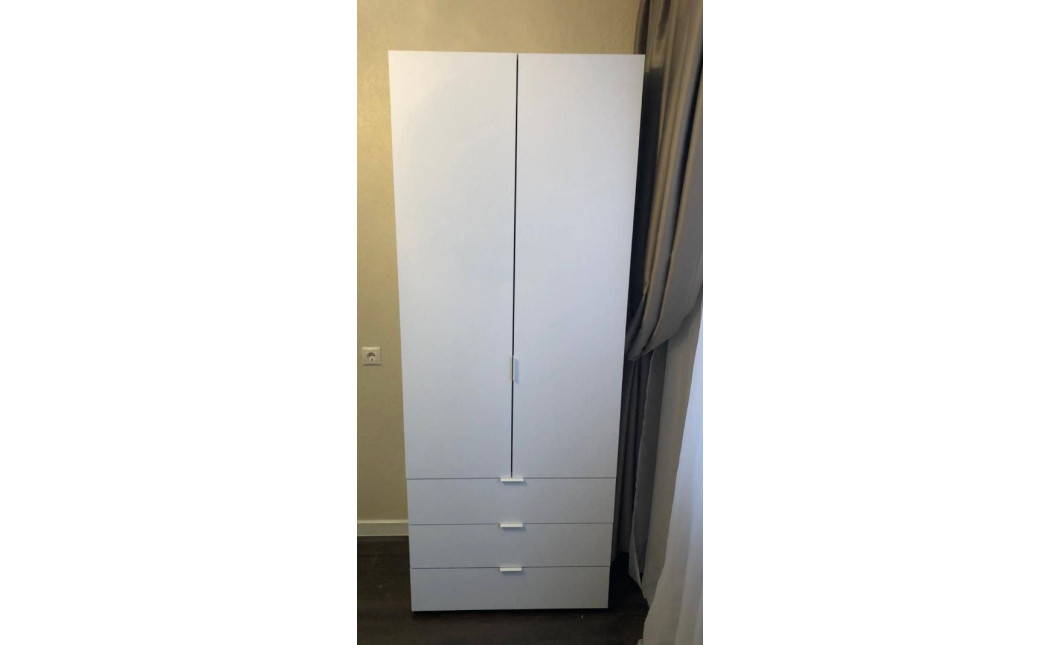 Nyílóajtós gardróbszekrény Doros Gelár Fehér 2 bútorlap 77,5x49,5x203,4 (80737021)