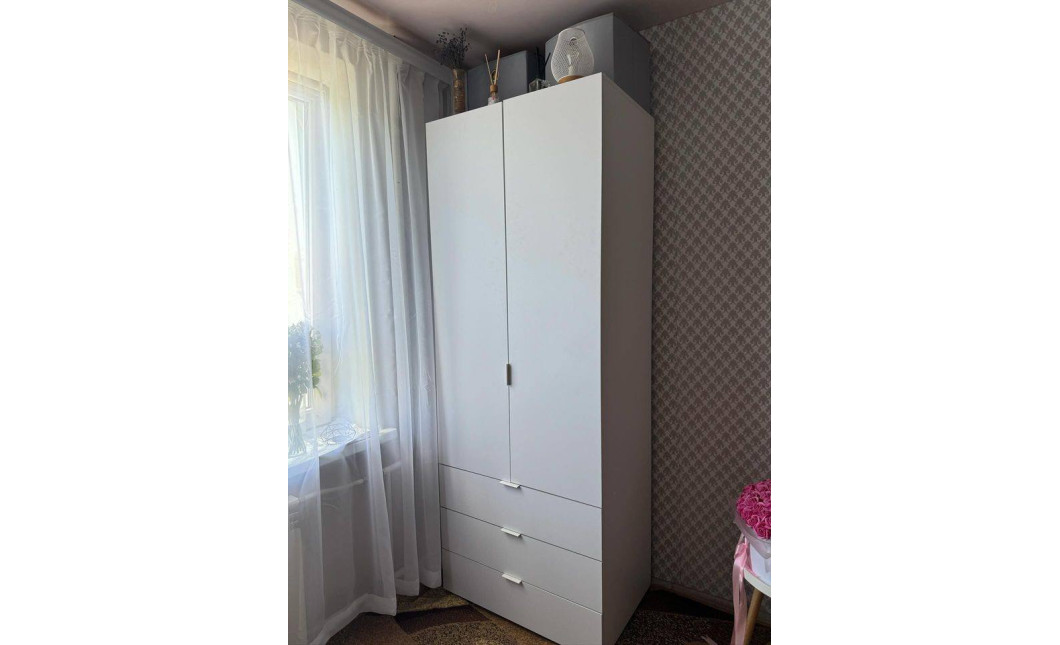 Nyílóajtós gardróbszekrény Doros Gelár Fehér 2 bútorlap 77,5x49,5x203,4 (80737021)