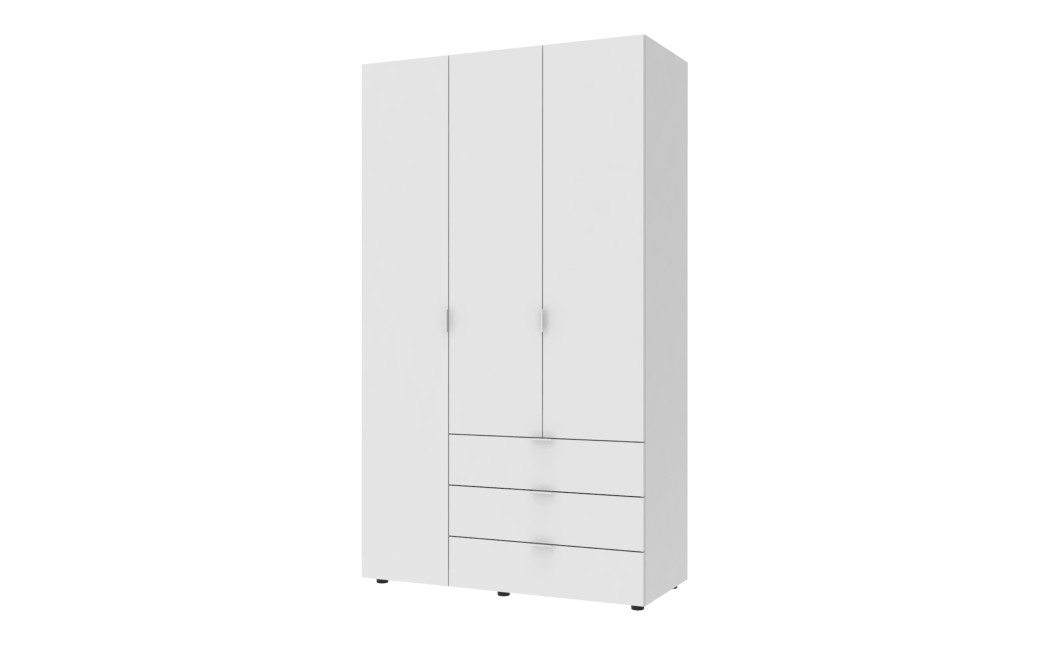 Nyílóajtós gardróbszekrény Doros Gelár Fehér 3 bútorlap 116,2x49,5x203,4 (80397641)