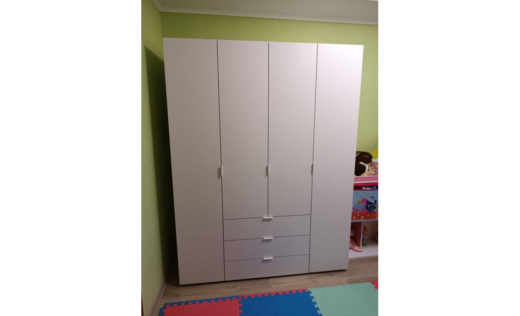 Nyílóajtós gardróbszekrény Doros Gelár Fehér 4 bútorlap 155x49,5x203,4 (80397642)