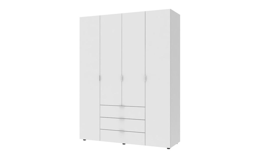 Nyílóajtós gardróbszekrény Doros Gelár Fehér 4 bútorlap 155x49,5x203,4 (80397642)
