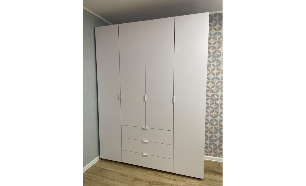 Nyílóajtós gardróbszekrény Doros Gelár Fehér 4 bútorlap 155x49,5x203,4 (80397642)