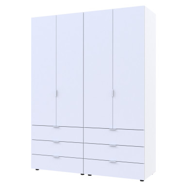 Nyílóajtós gardróbszekrény Doros Gelár szett Fehér 2+2 bútorlap 155x49.5x203.4 (42002117)
