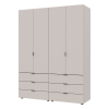 Nyílóajtós gardróbszekrény Doros Gelár szett kasmír 2+2 bútorlap 155x49,5x203,4 (80737637)