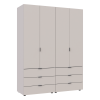 Nyílóajtós gardróbszekrény Doros Gelár szett kasmír 2+2 bútorlap 155x49,5x203,4 (80737637)
